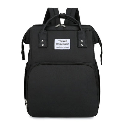 Multifunctional Mommy Backpack with Baby Crib Large Capacity Waterproof Diaper Bag