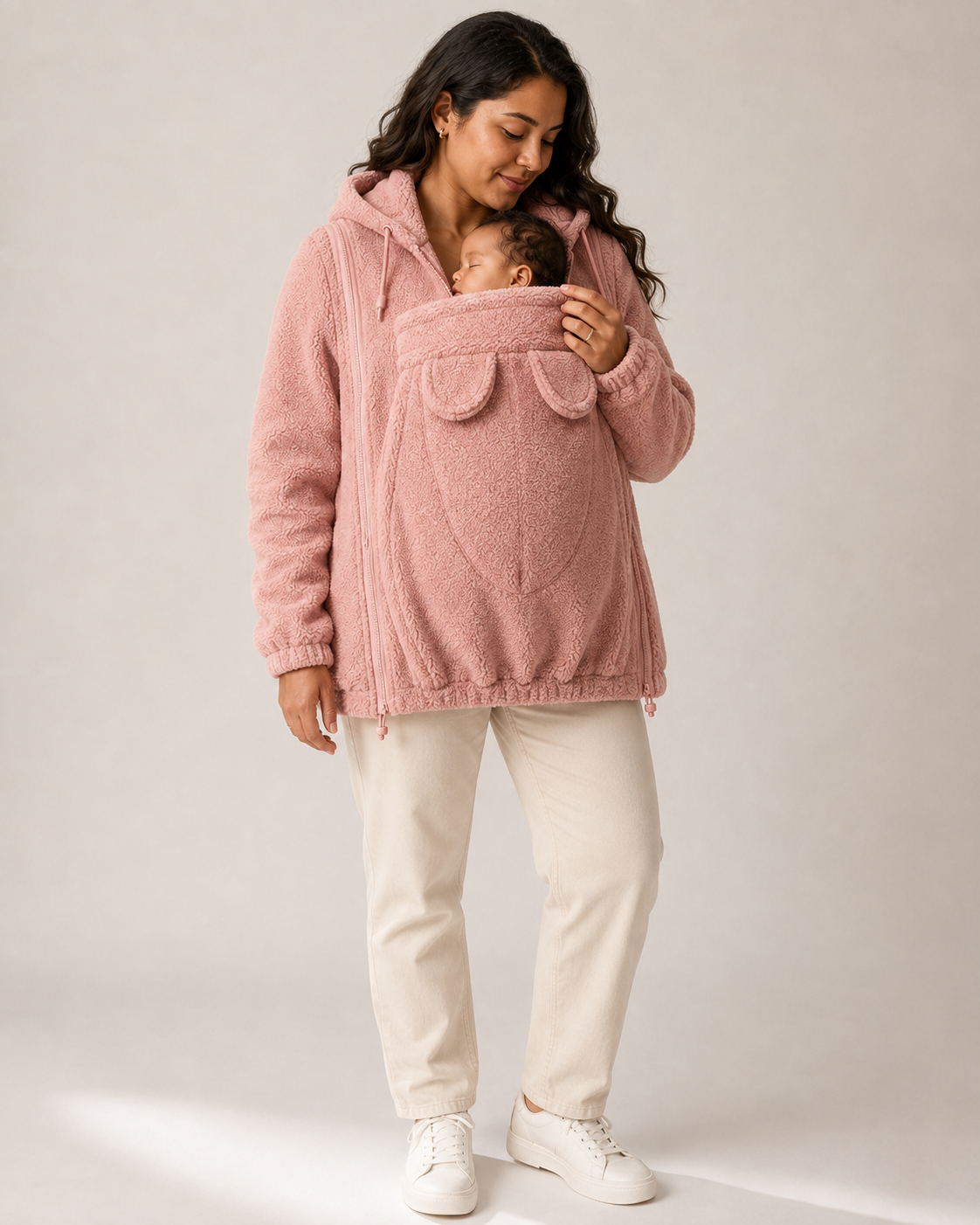 Womens Cashmere Blend Hooded Cardigan