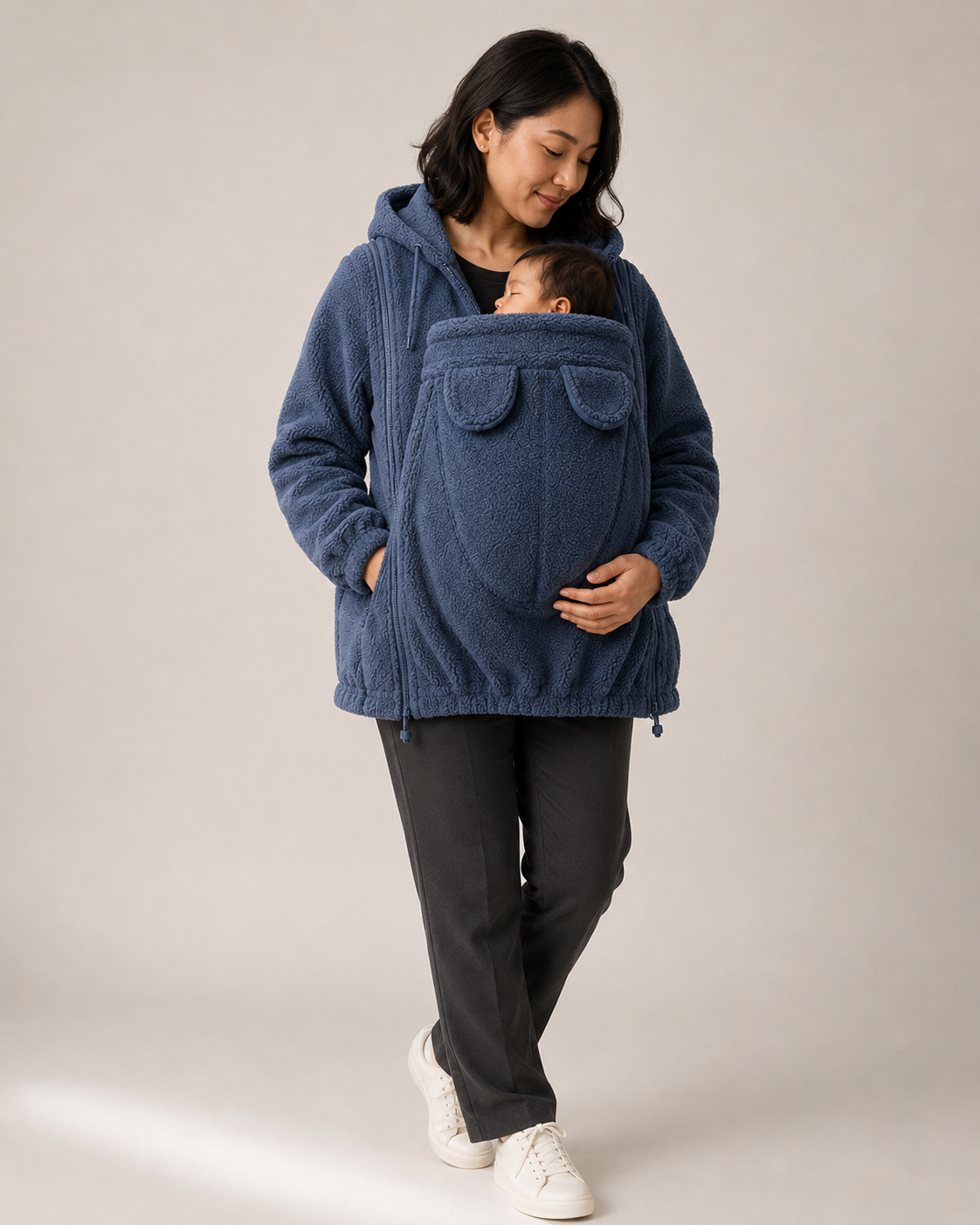 Womens Cashmere Blend Hooded Cardigan